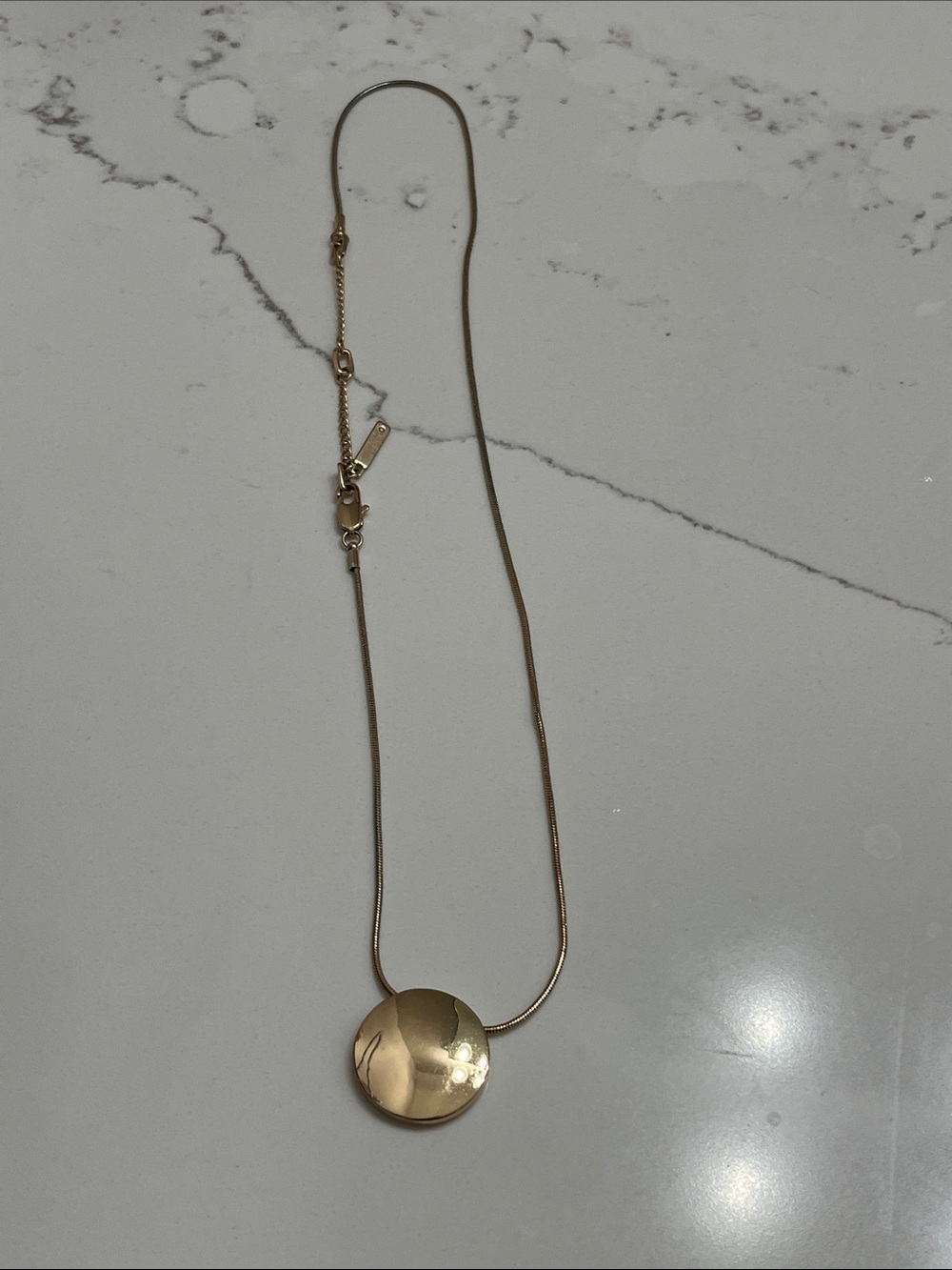Gold Disc Pendant Necklace - Women Jewelry